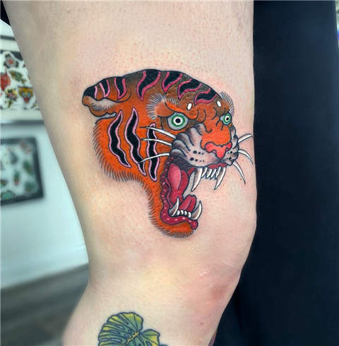 Tiger tattoo flash by Oliver Brechensbauer I Fake tiger Tattoos - Like ink